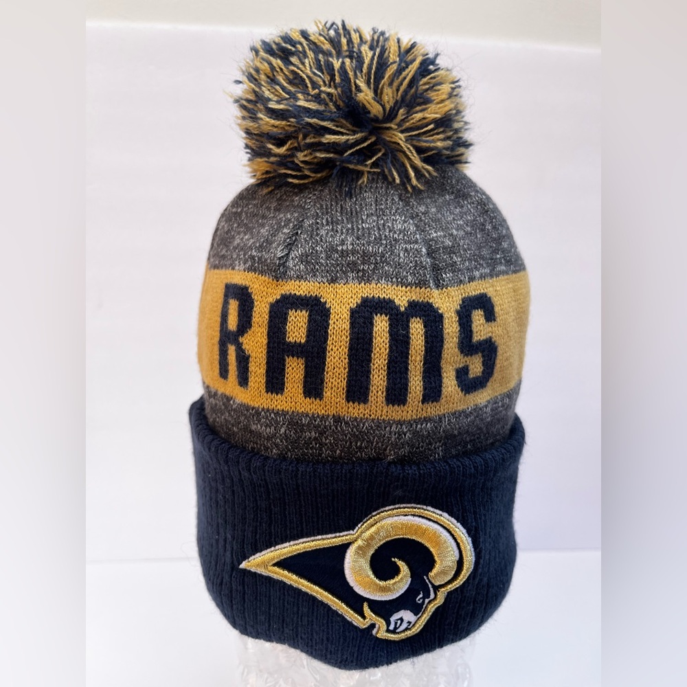 Rams Knit Beanie with Pom
